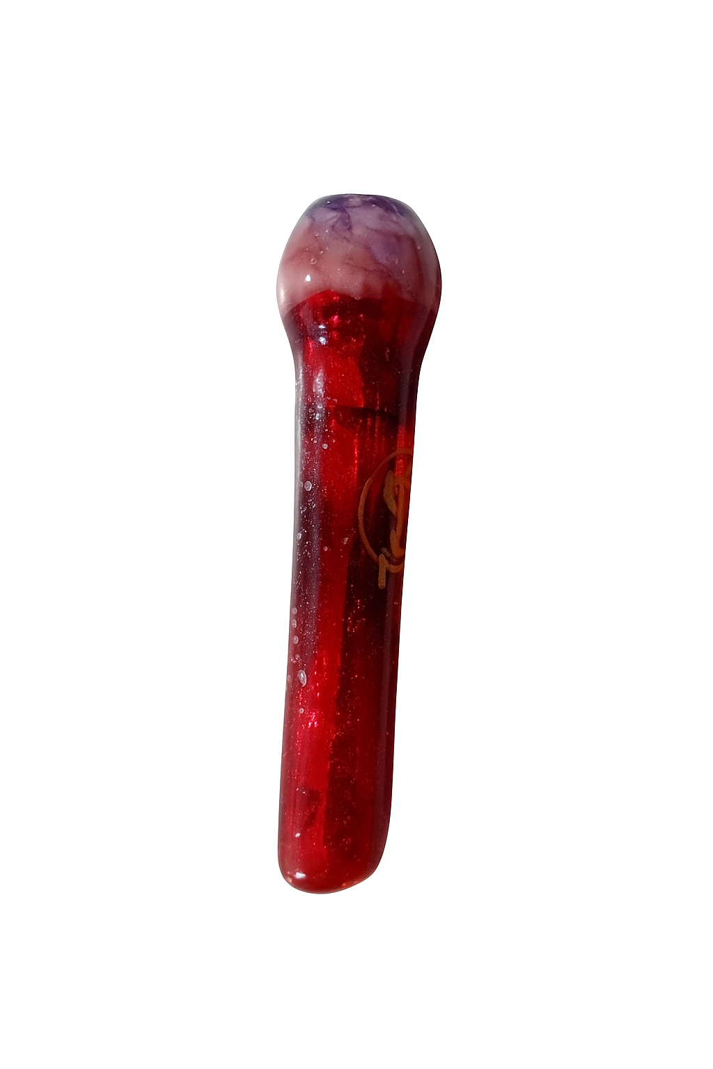 Glass tips tubo sparckly + implosion 5cm 7mm lombraglass