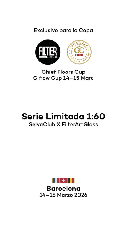 ciflowCup collaboracion  Filter Art Glass x Selva Club x ciflow Edizione Limitata 1/60 7cm 7mm bocas plana 🇪🇸🇫🇷🇧🇷                        🚨🚨🚨new collab 2026🚨🚨🚨🚨