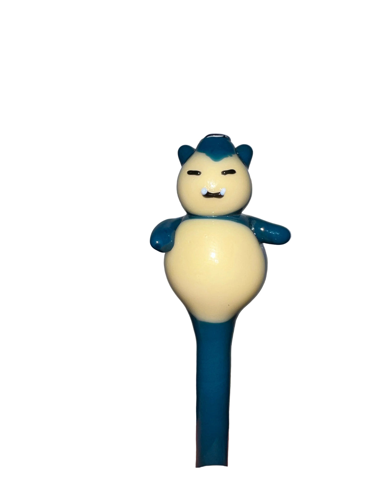 Filtro artístico de vidrio Snorlax 1/1 con miniatura integrada en el cuerpo, 7 cm × 10 mm.