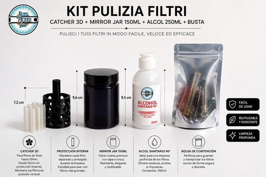 Kit Completo Limpieza Filtros de Vidrio – Catcher 3D + Mirror Jar