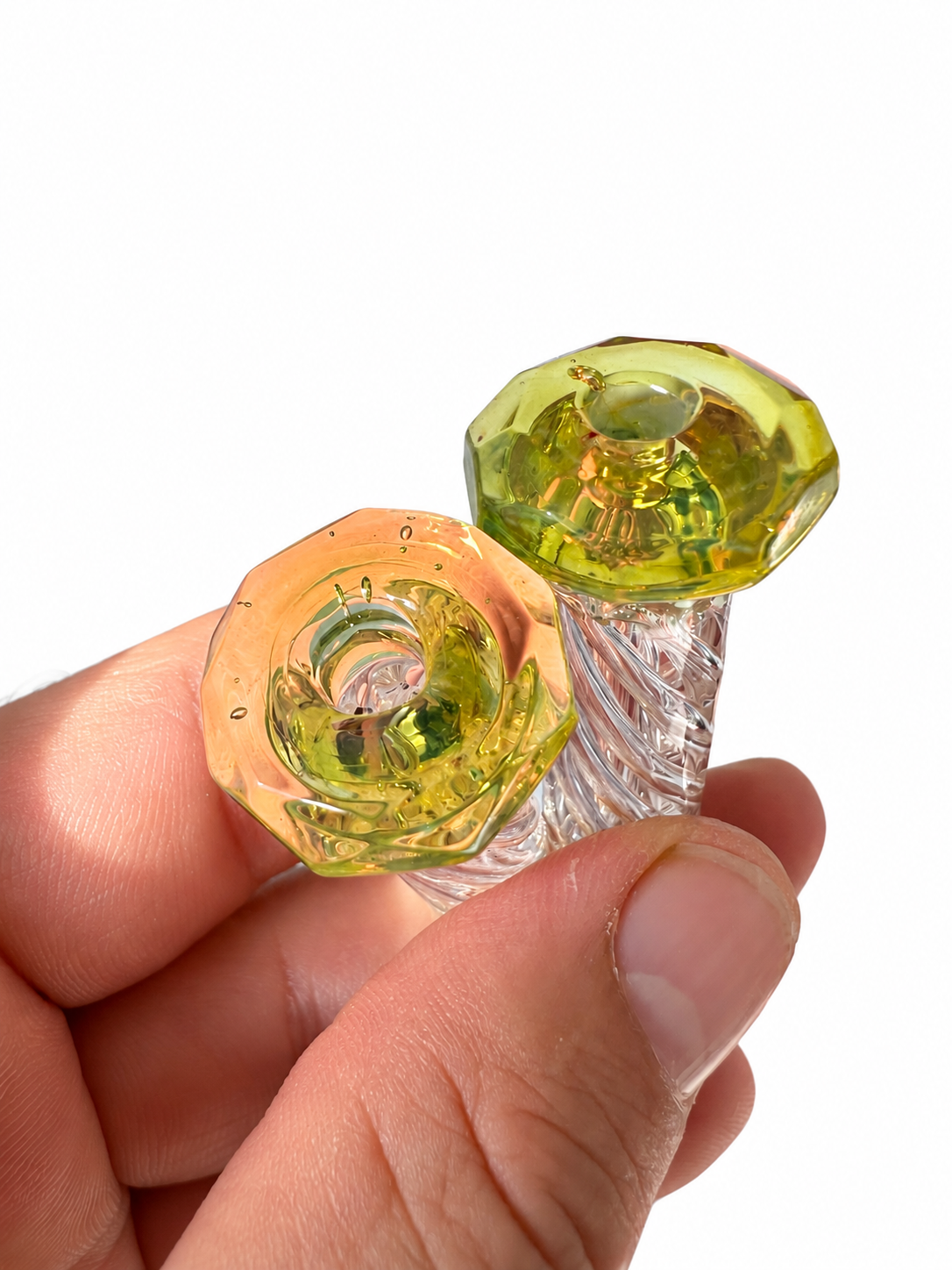 Vortex con punta Ghost y vapor de plata — facetado estilo diamante
