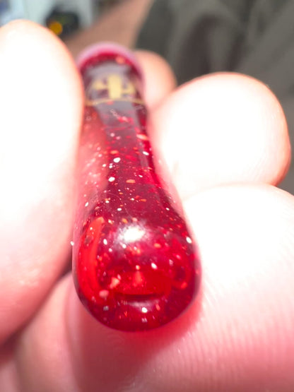 Glass tips  tubo sparckly + implosion 5cm 7mm lombraglass