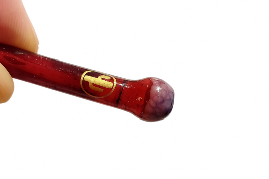 Glass tips  tubo sparckly + implosion 5cm 7mm lombraglass