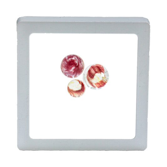 murrina slurps 🔴+plata 12mm 10mm 3 piesas