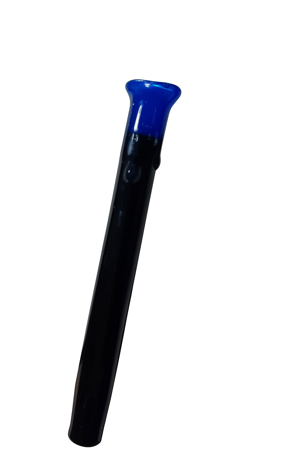 Glass tips tubo negro incalamo blu +melt  6cm 7mm boca plana vl.glass